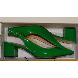 Green Slingback Pointed Toe Pump Women Size 11